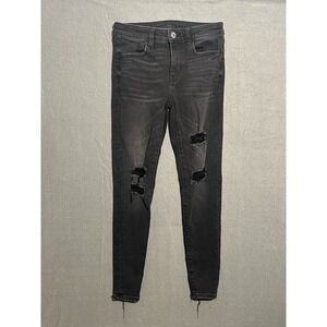 American Eagle Outfitters Women's 2 Short Next Level Stretch Ripped Skinny Jeans